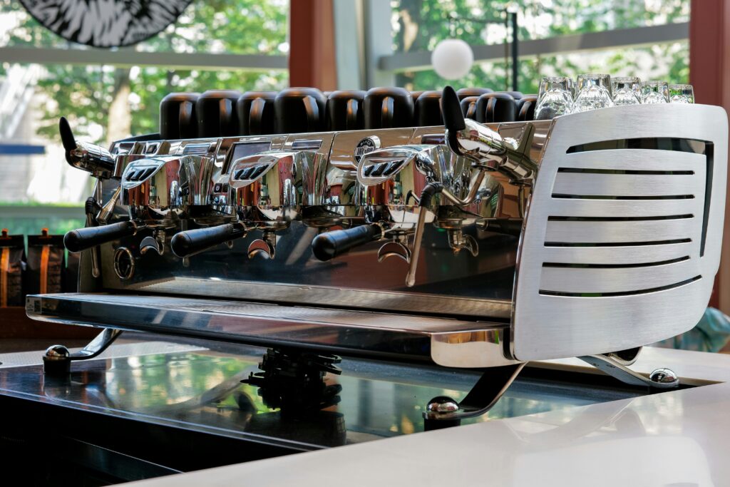 Victoria Arduino Black Eagle espresso machine on a café counter